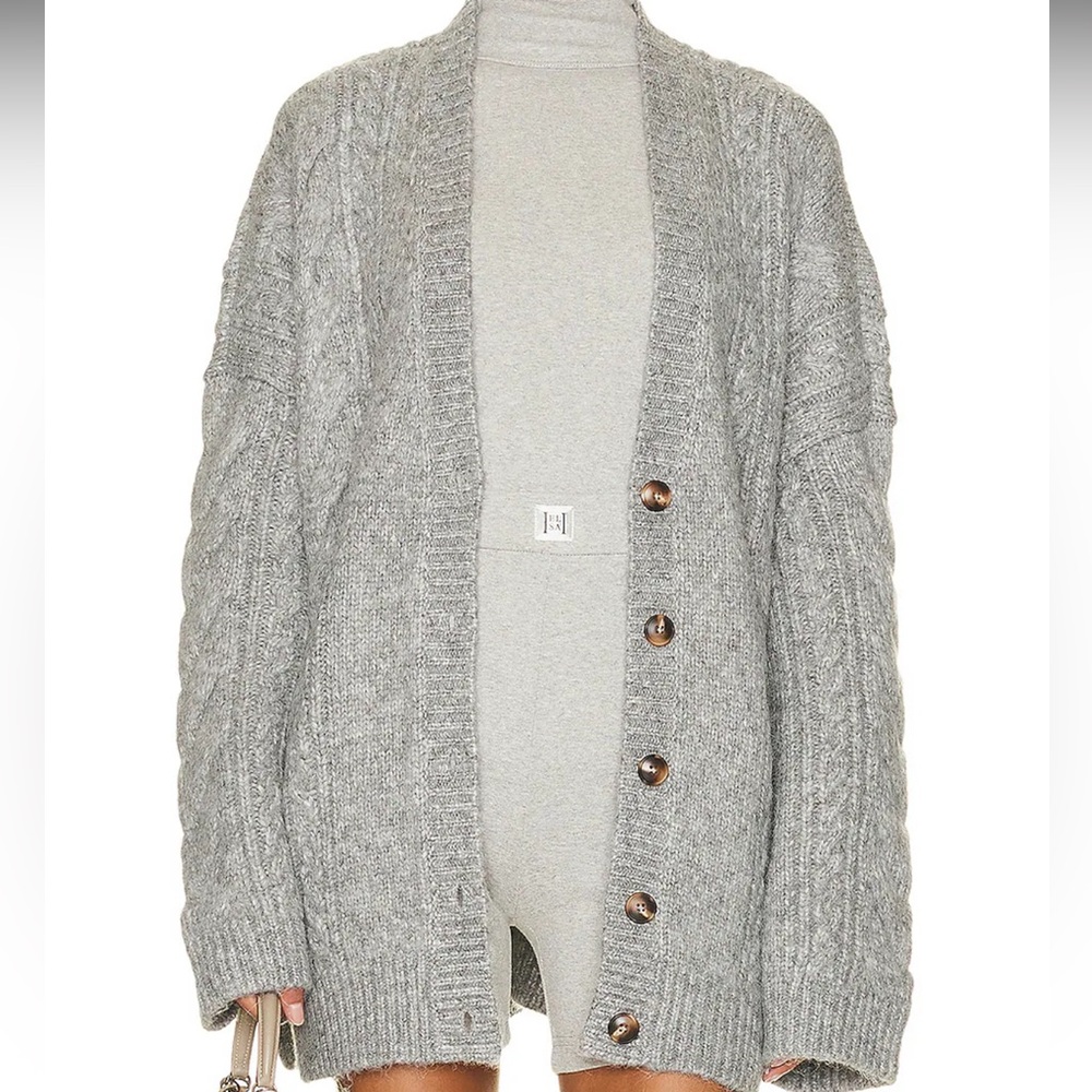 Helsa OVERSIZED Serena cardigan heather grey from Revolve / FWRD - SOLD OUT
